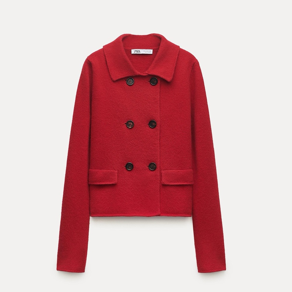 Zara Scarlet Blazer and Skirt Ensemble - Picture 5 of 12